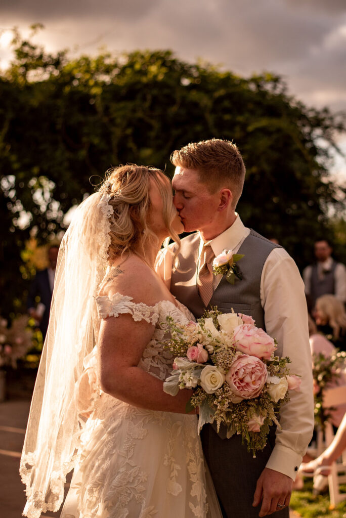 Bride and groom pictures at Hillside Farms Wedding Venue
