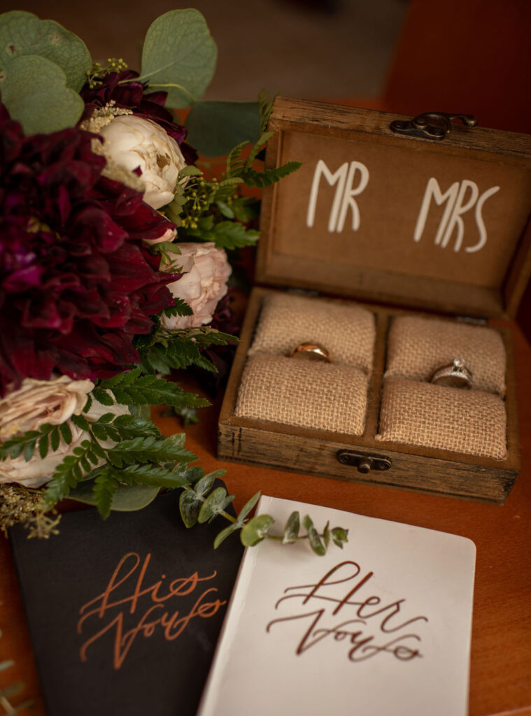 wedding rings and his and her vows books